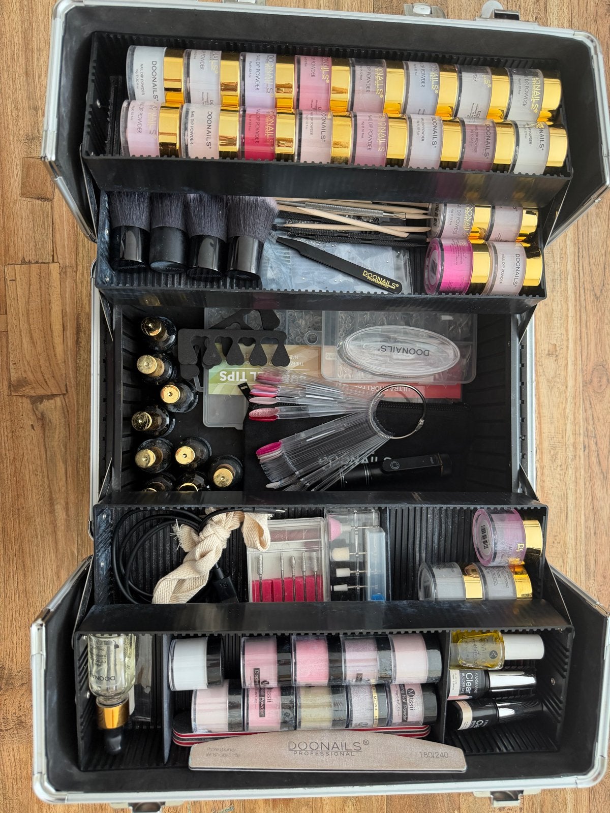 Groot Doonails Dipping Powder Set met Koffer, Ophalen of Verzenden, Gebruikt, Overige typen