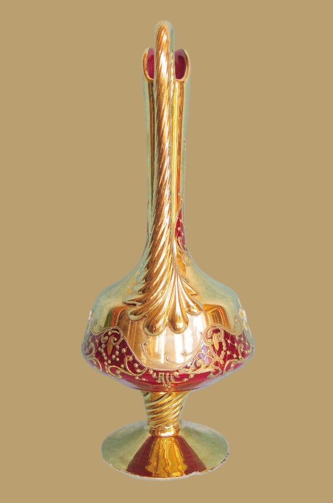 Kunstige Murano glasgeblazen karaf met glazen, Antiek en Kunst, Ophalen