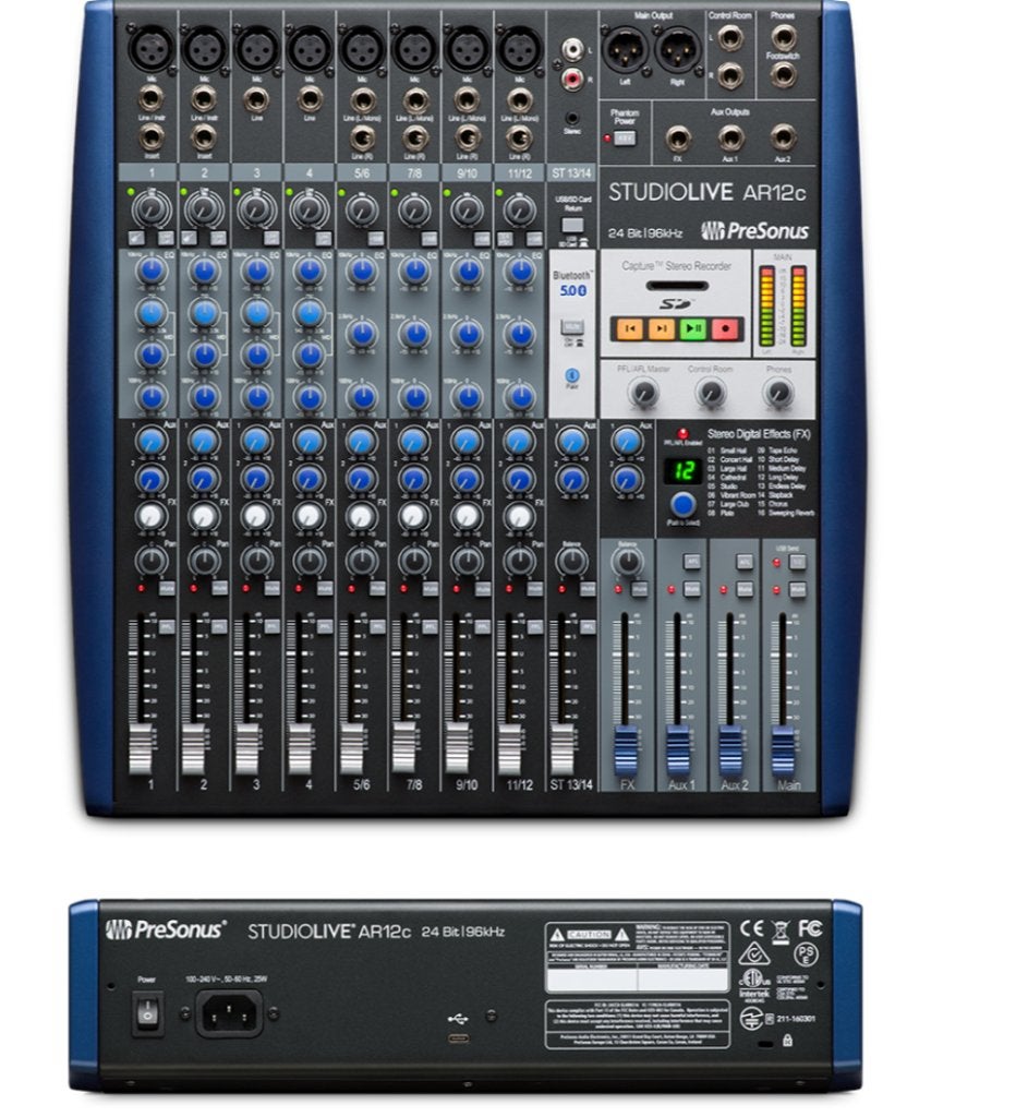 PreSonus STUDIOLIVE AR 12c, Ophalen of Verzenden, Gebruikt, 10 tot 20 kanalen