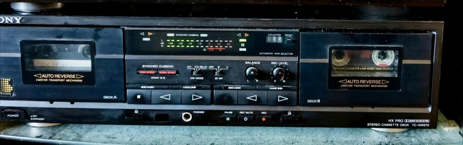 Sony TC-WR570 Dubbel Cassettedeck met Auto-Reverse, Dubbel, Ophalen of Verzenden, Info@smitselectronics.nl, Auto-reverse