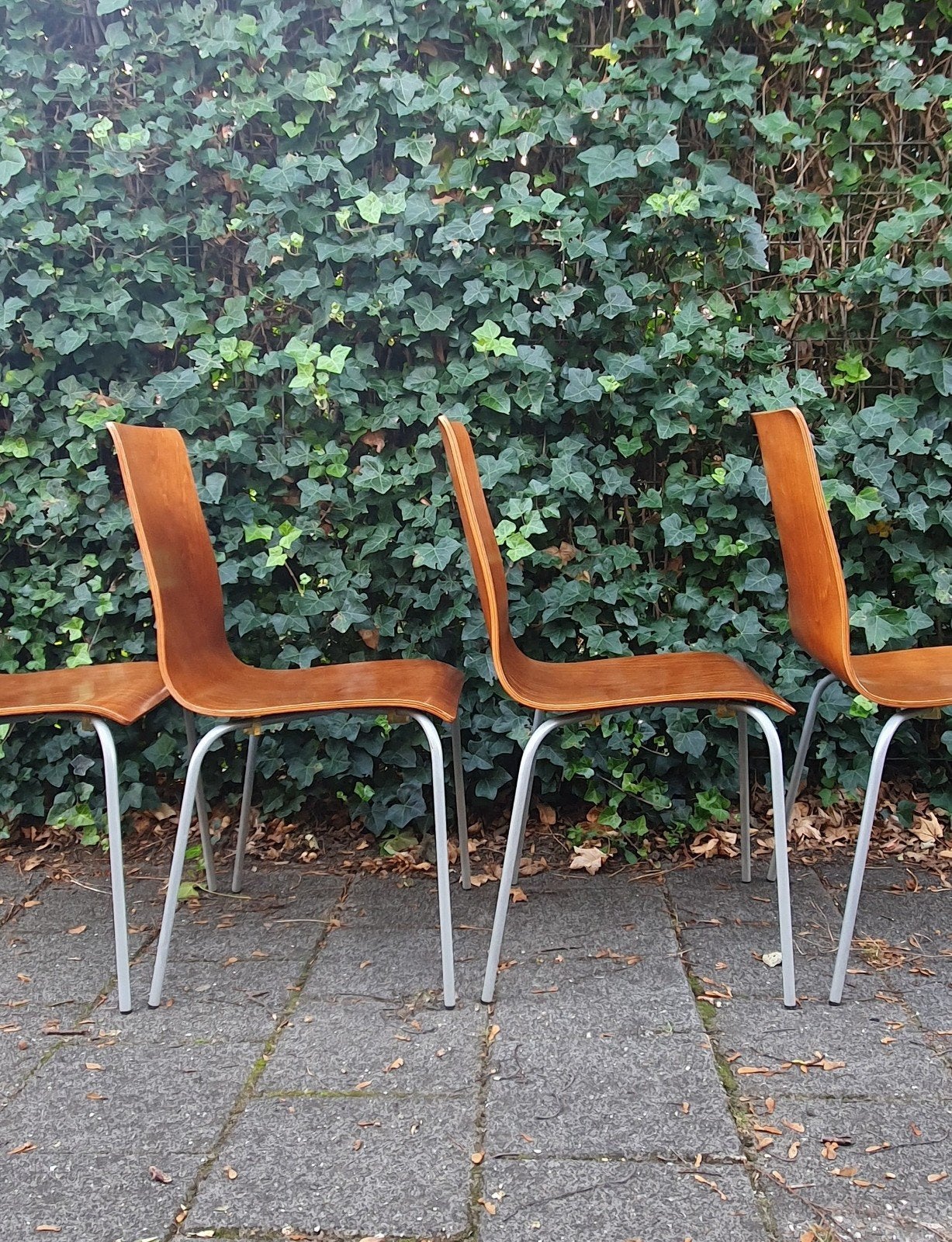 4x vintage eetkamerstoelen, Huis en Inrichting, Ophalen, Hout, Vier
