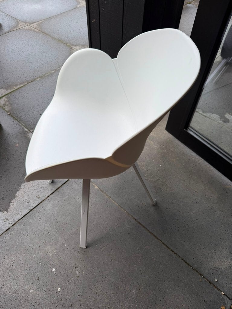 Witte eettafelstoelen, Ophalen, Davosstoel, Kunststof, Gebruikt