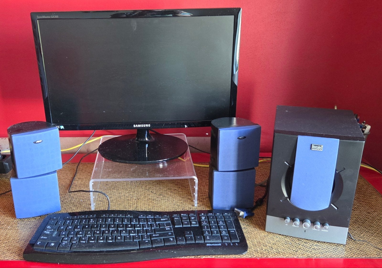 Samsung Monitor, Hercules Speakers, Micro, Computers en Software, Monitoren, Full HD, Samsung, Onbekend, LED