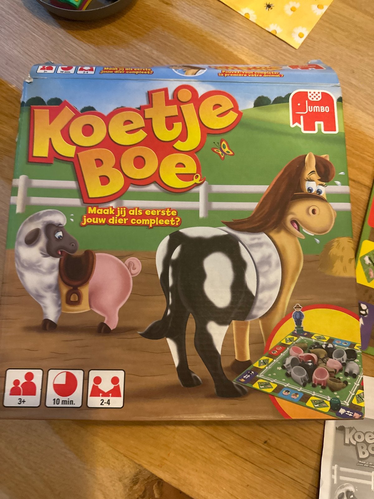Jumbo Koetje Boe bordspel - Compleet en zo goed als nieuw, Hobby en Vrije tijd, Gezelschapsspellen | Bordspellen, Drie of vier spelers