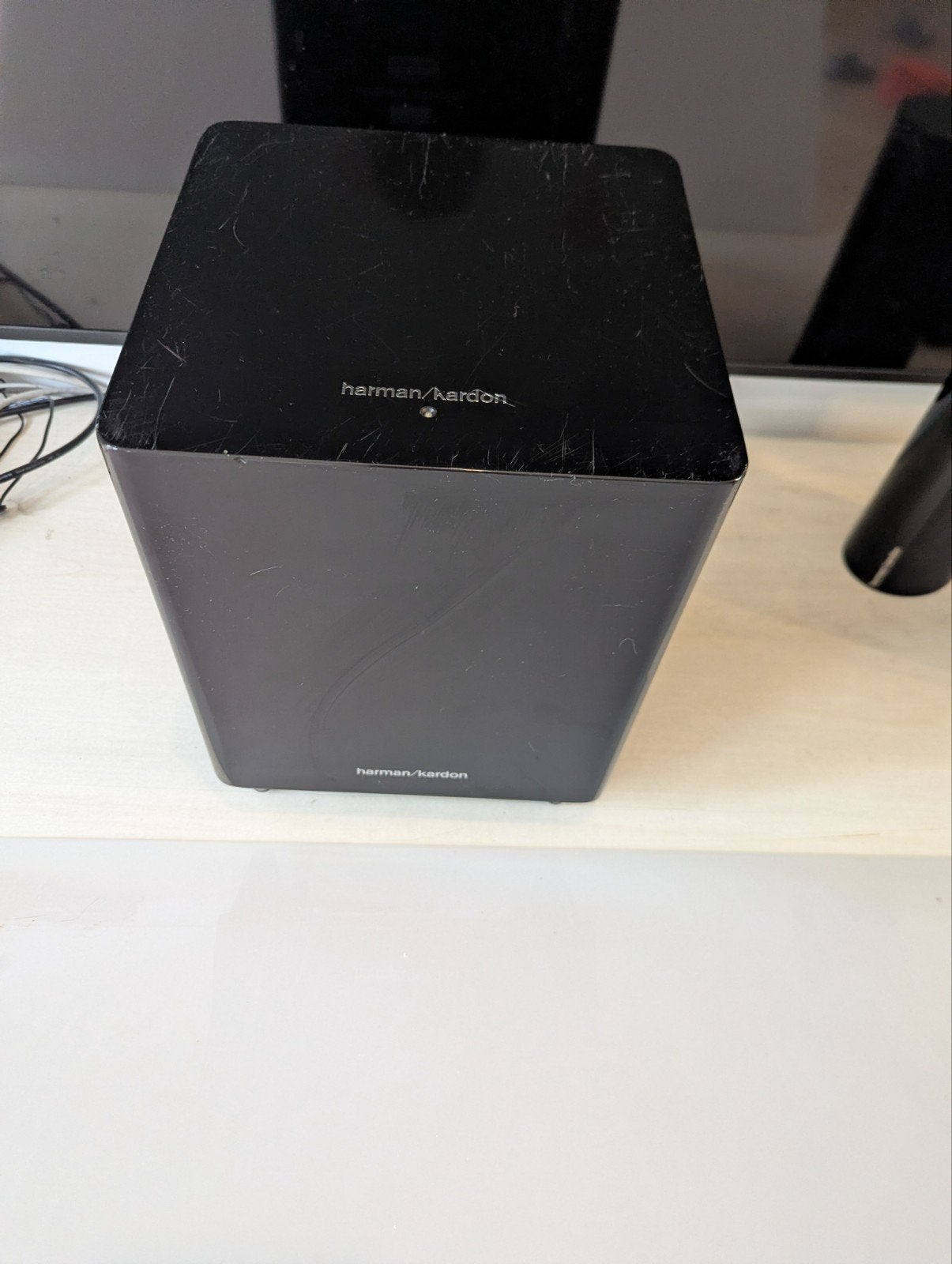 Harman Kardon HKTS 220SUB/230 Subwoofer - Zwart, 150 watt of meer, Gebruikt, Subwoofer, Ophalen of Verzenden