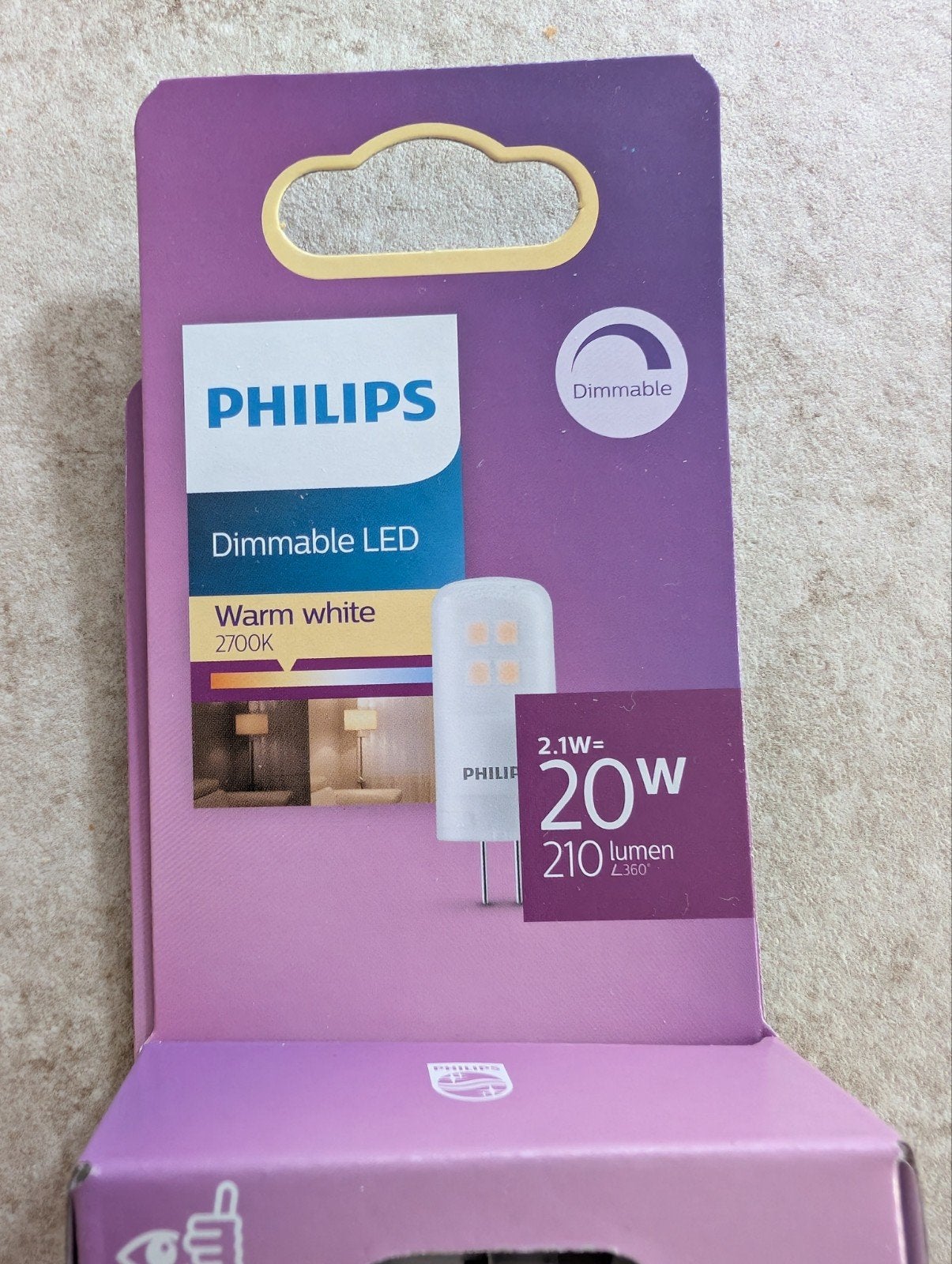 Gratis, dimbare Philips LED lampjes (G4, warm wit), Ophalen, Philips, Geel, Nieuw