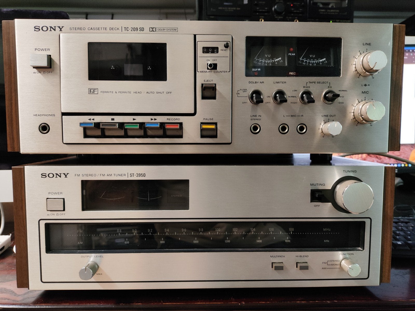 Sony TC-209SD Stereo Cassettedeck - Vintage Audio, Ophalen of Verzenden, Enkel, Sony, Tiptoetsen