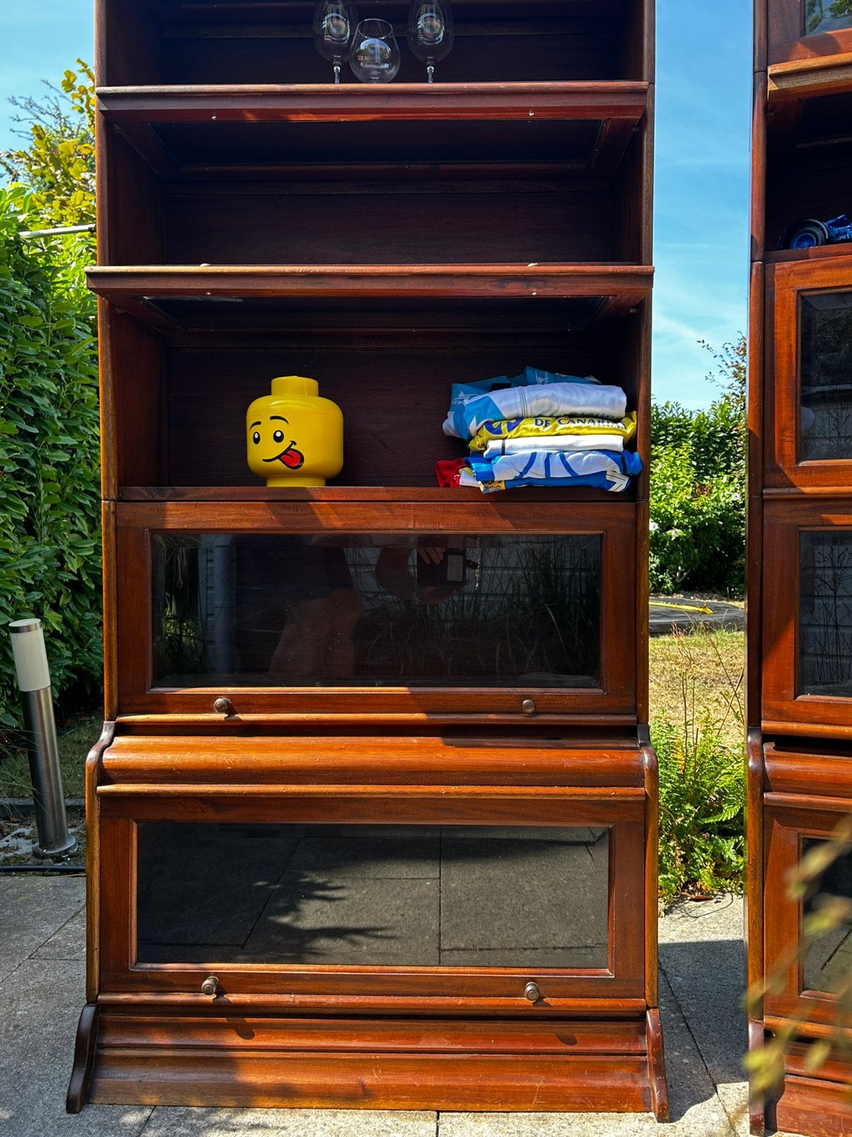 Handgemaakte Globe Wernicke stijl kast, geslepen glas, Huis en Inrichting, Kasten | Boekenkasten, Ophalen, Gebruikt, Met klep(pen)
