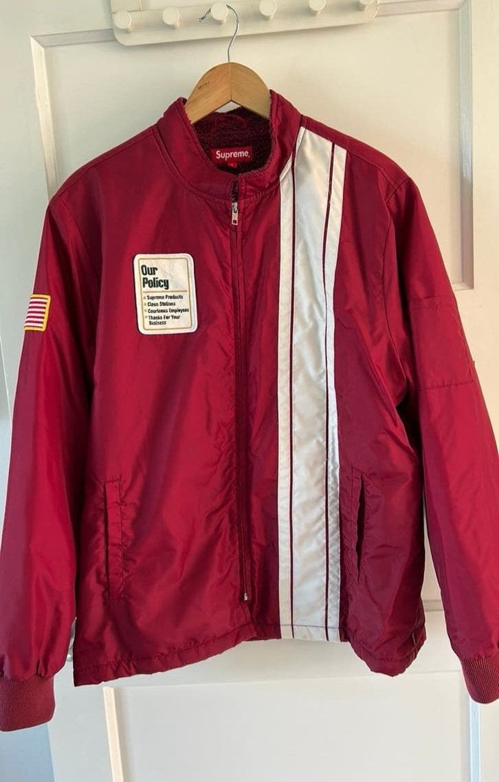 Supreme jas/jack Large zie beschrijving, Kleding | Dames, Ophalen, Maat 42/44 (L), Rood