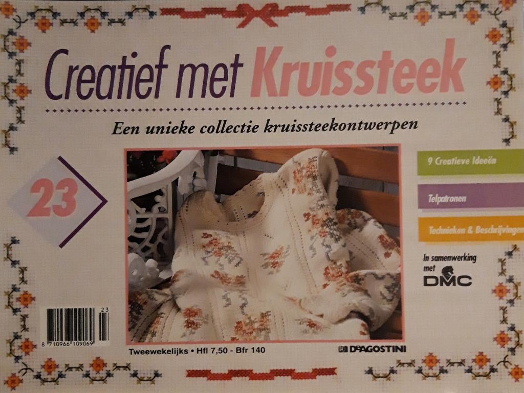Creatief met kruissteek 23 met patroonbladen, Ophalen of Verzenden, Overige onderwerpen
