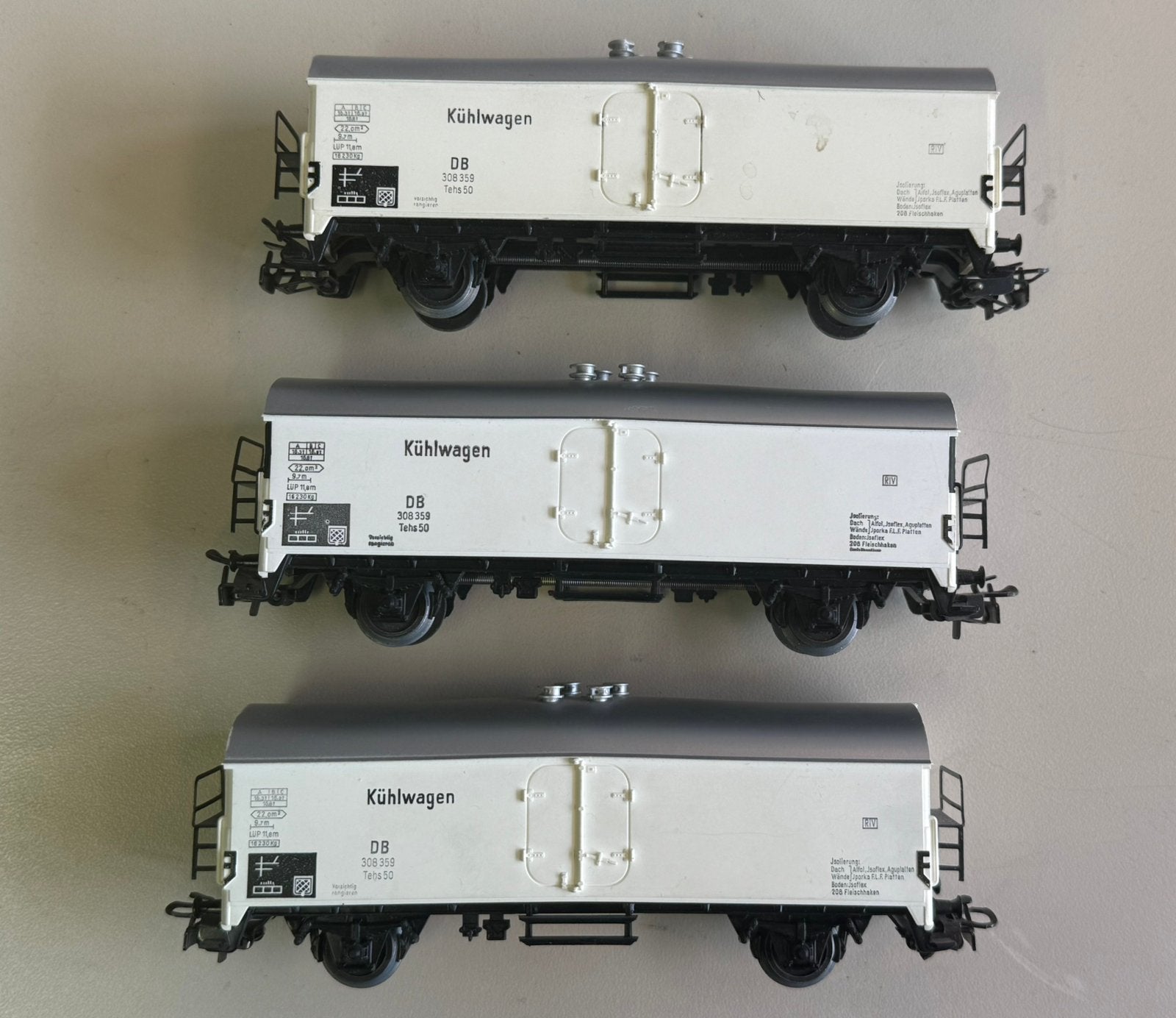 3 Marklin 4918 koelwagons, Ophalen of Verzenden, Wisselstroom, Wagon, Märklin