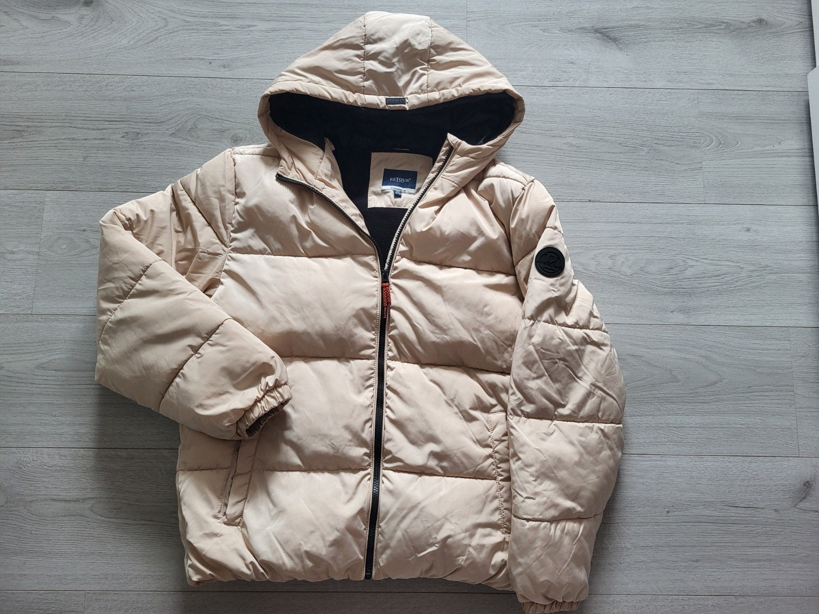 Retour Jeans gewatteerde jas beige 182 188, Ophalen of Verzenden, Zo goed als nieuw, Meisje, Jas