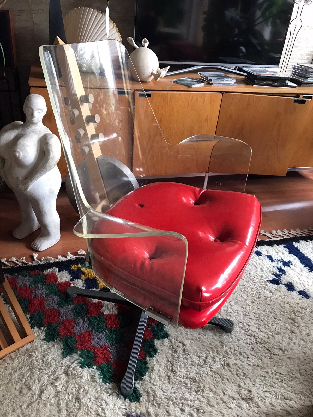 Space age design stoel jaren 60/70 USA Vintage, Ophalen, Gebruikt, 75 tot 100 cm