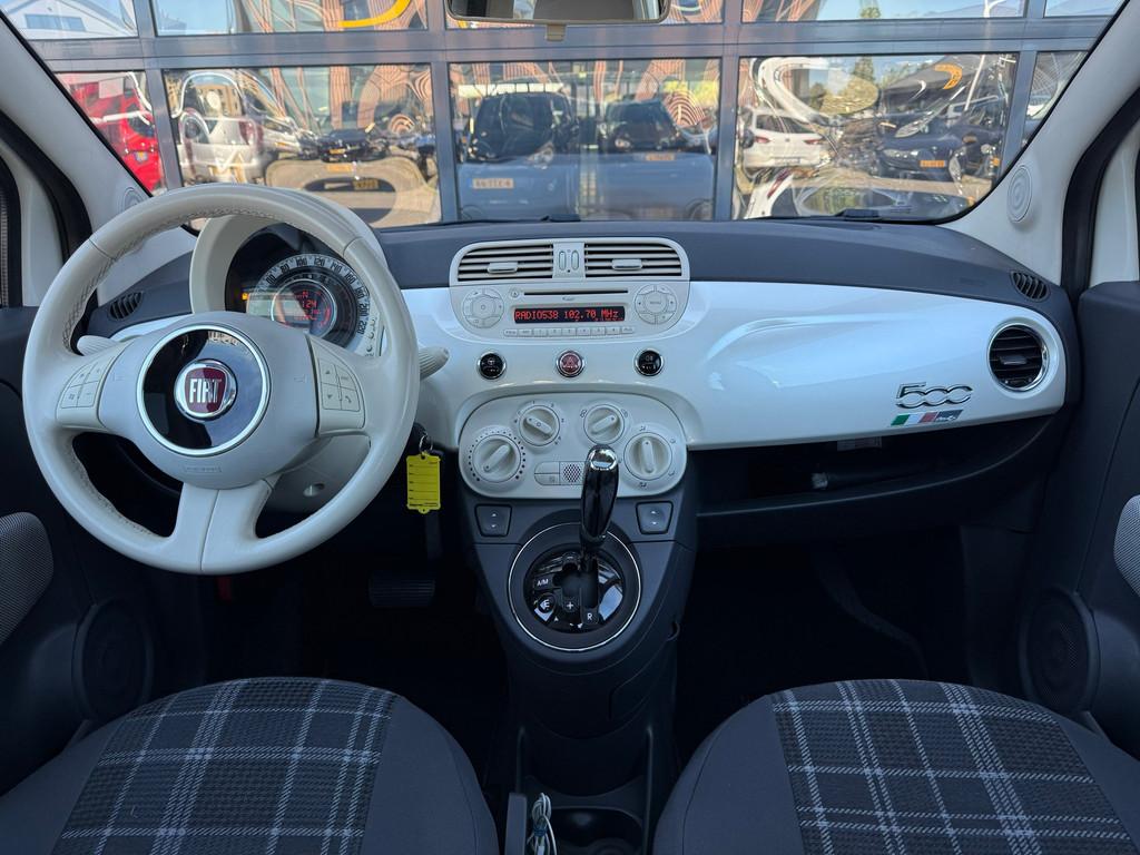 Fiat 500 1.2 Lounge Aut/Airco/Pano/Parelmoer/El.ramen/Lmv/Na, Auto's, Fiat, Euro 5, Stof, Gebruikt, 1242 cc