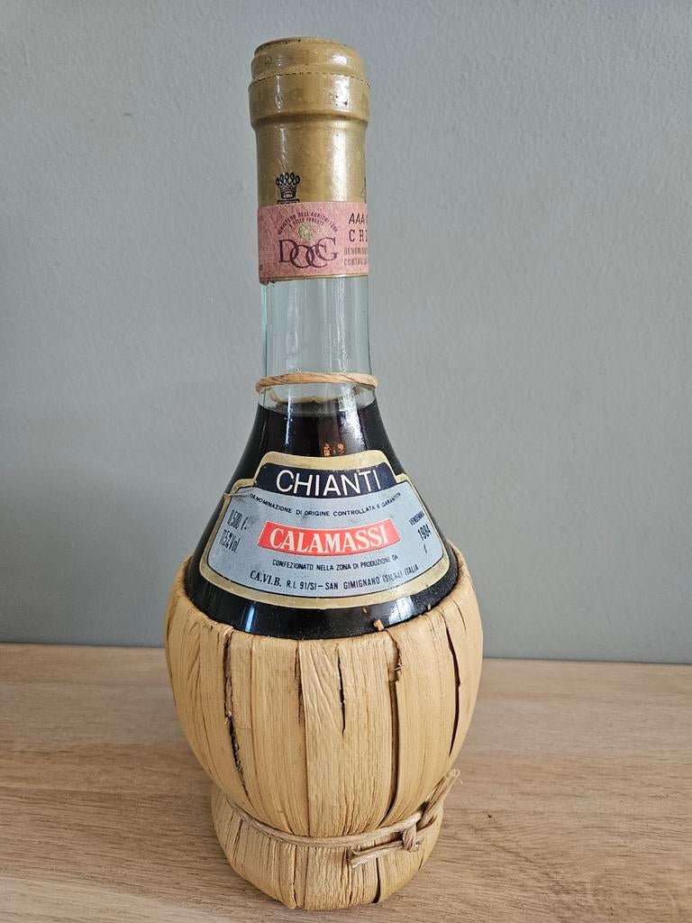Chianti Calamassi uit 1984 - Vintage Italiaanse Rode Wijn, Ophalen of Verzenden, Gebruikt, Italië, Rode wijn