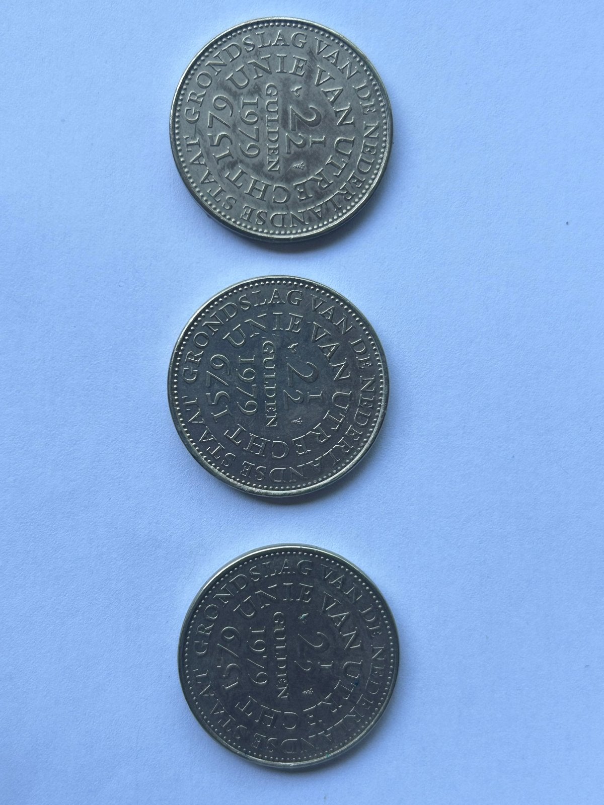 3x 2,5 Gulden 1979 Koningin Juliana, Koningin Juliana, Zilver, Ophalen of Verzenden, Losse munt