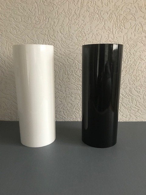 2 sets REBEDEX vazen...zwart en wit, Ophalen of Verzenden, Vaas, Kunststof, Gemerkt