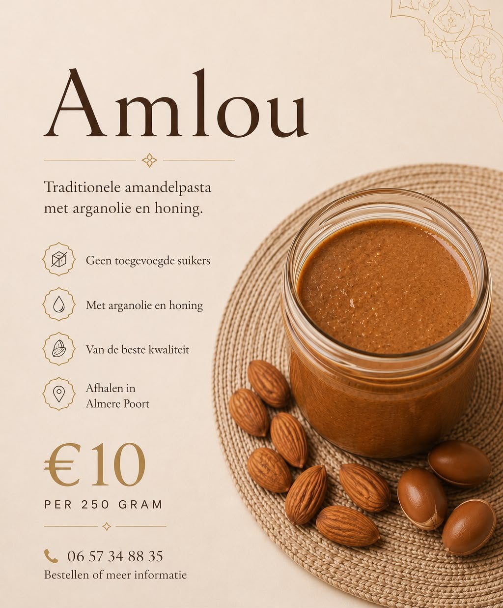Amlou, Diversen, Ophalen