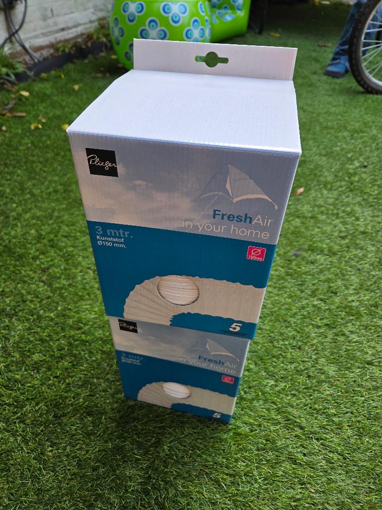 Plieger ventilatiebuizen 3 meter, Doe-het-zelf en Verbouw, Buizen en Afvoer, Afvoer, Pvc, 2 tot 4 meter, Nieuw
