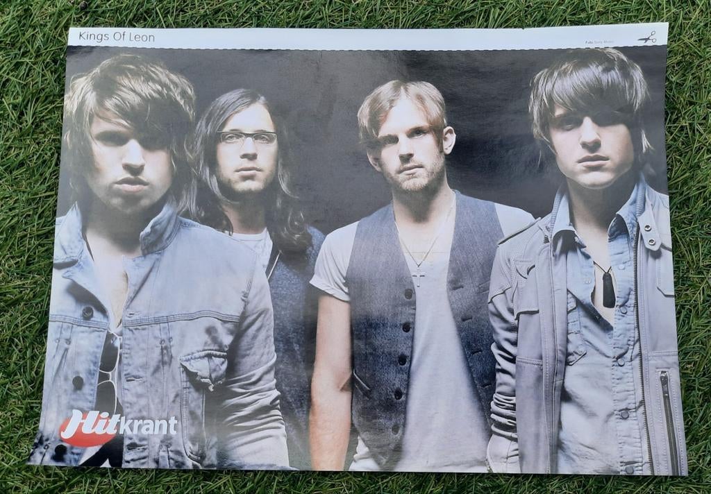 Poster A4 Hitkrant 2008 Kings Of Leon / Miranda Cosgrove, Gebruikt, A4 of kleiner, Rechthoekig Liggend, Ophalen of Verzenden
