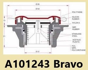 A101243 Bravo Overdrukventiel VA 240. 100/65 mbar. € 6,95, Watersport en Boten, Accessoires en Onderhoud, Ophalen of Verzenden