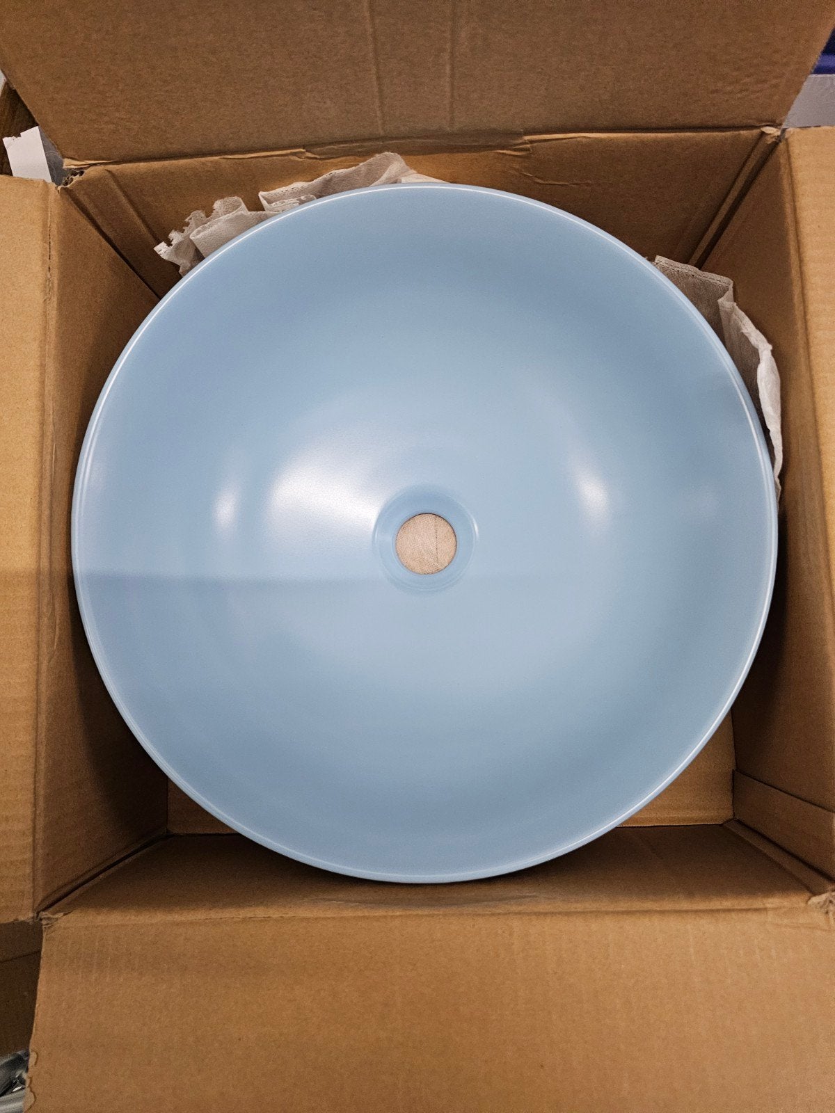 Licht blauwe Waskom 40 cm, Ophalen, Nieuw, Wastafel