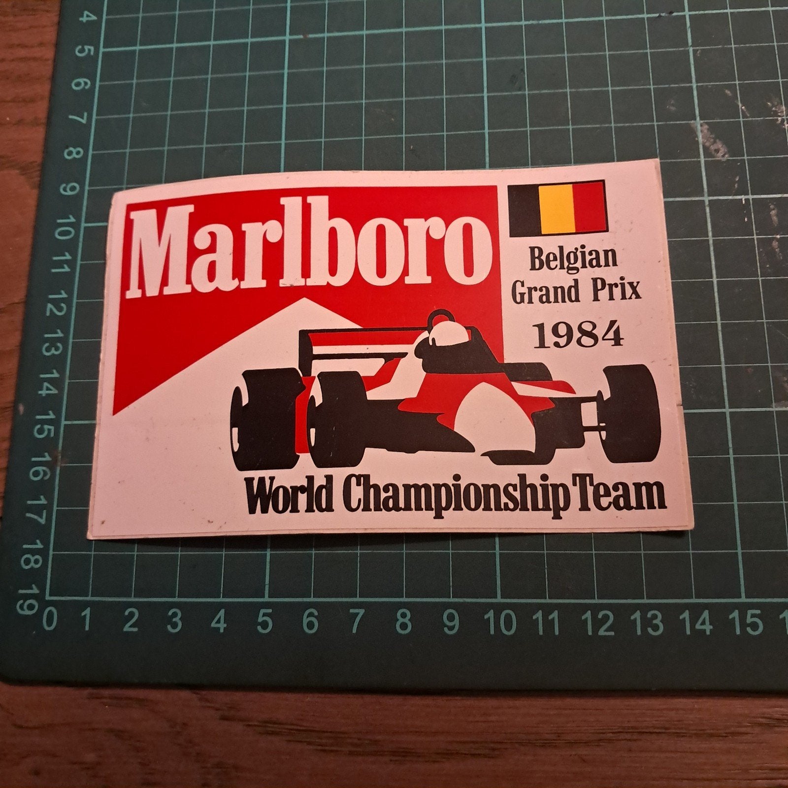Vintage Marlboro F1 Sticker - Belgische Grand Prix 1984, Ophalen of Verzenden, Gebruikt, Auto of Motor