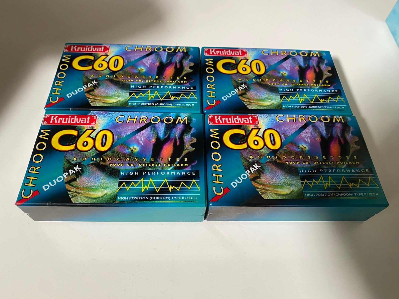 Kruidvat Chroom C60 Duopak Audiocassettes (8 stuks), 2 t/m 25 bandjes, Overige genres, Ophalen of Verzenden, Nieuw in verpakking