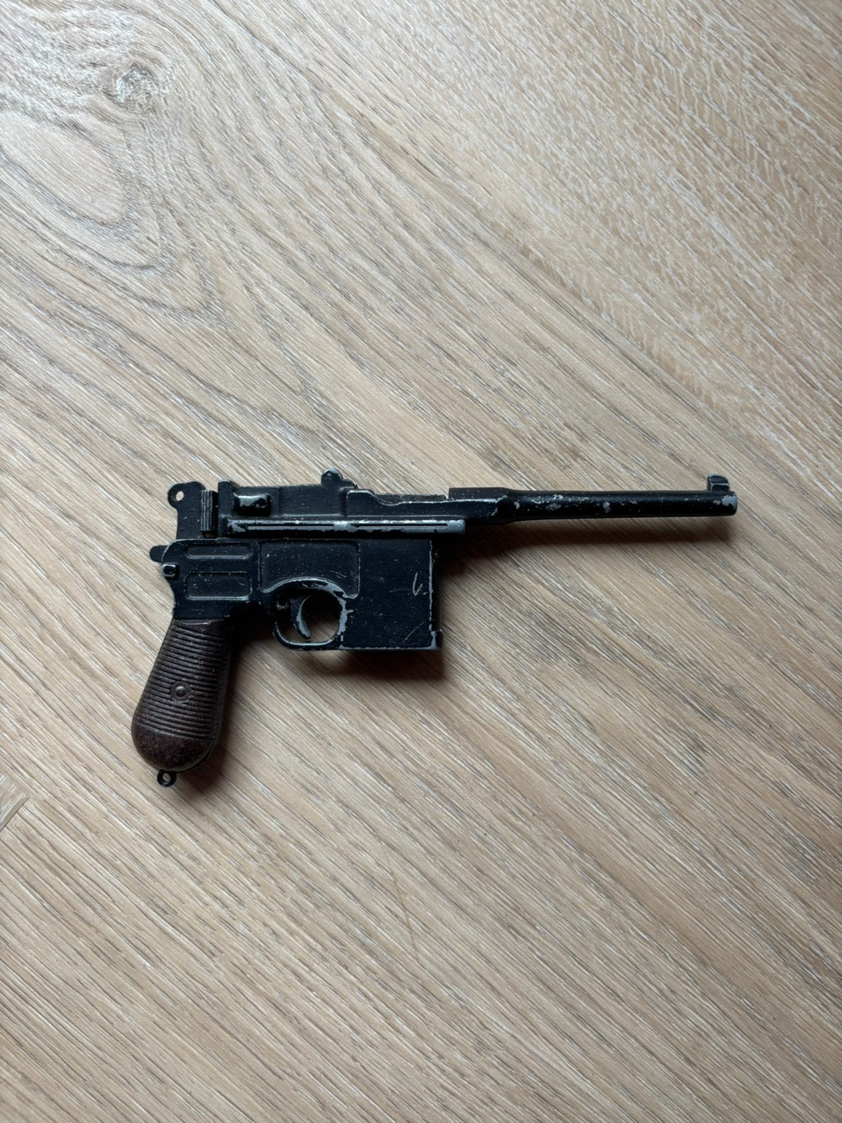 Vintage Uniwerk Italy Miniatuur Mauser C96 replica, Ophalen of Verzenden