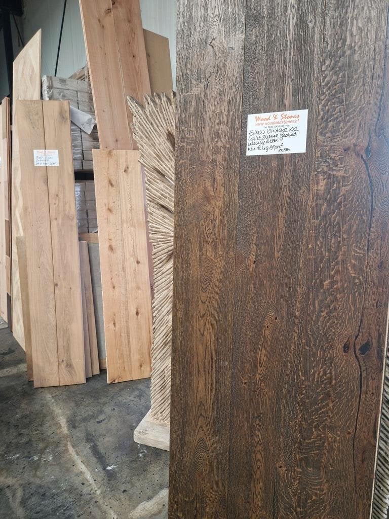 STOERE EIKEN XXL VLOER VINTAGE VLOEREN LEGKLAAR TOPKWALITEIT, Ophalen of Verzenden, Nieuw, 75 m² of meer, Parket