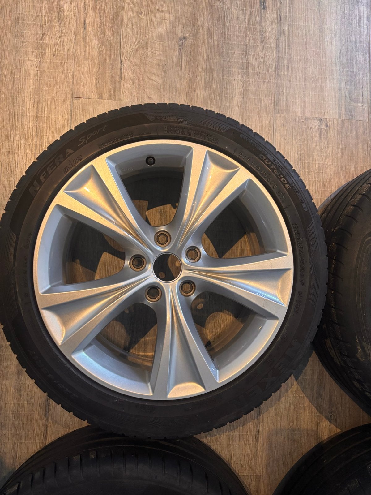 Mooie Seat Leon 17 inch velgen met zomerbanden 5x112, Ophalen, Gebruikt, Banden en Velgen, 17 inch