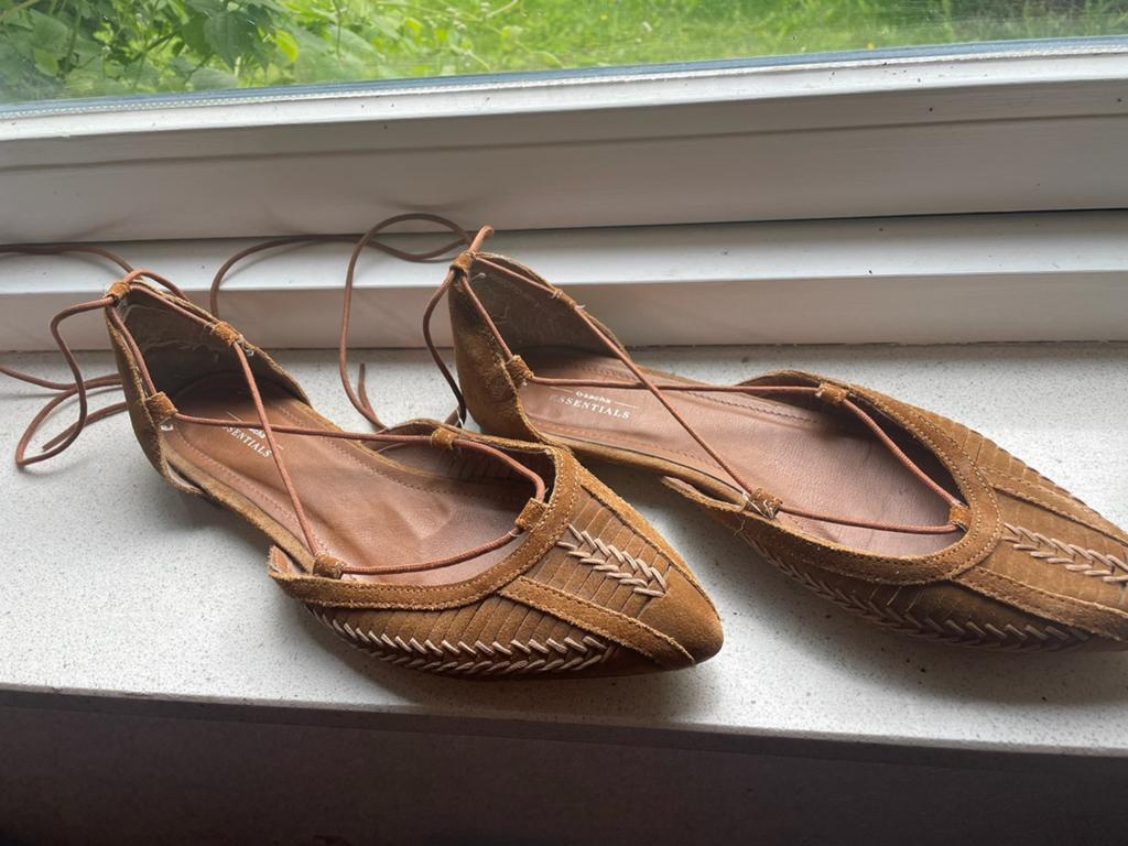 Leren muiltjes van Sascha, Bruin, Gedragen, Sandalen of Muiltjes, Ophalen of Verzenden