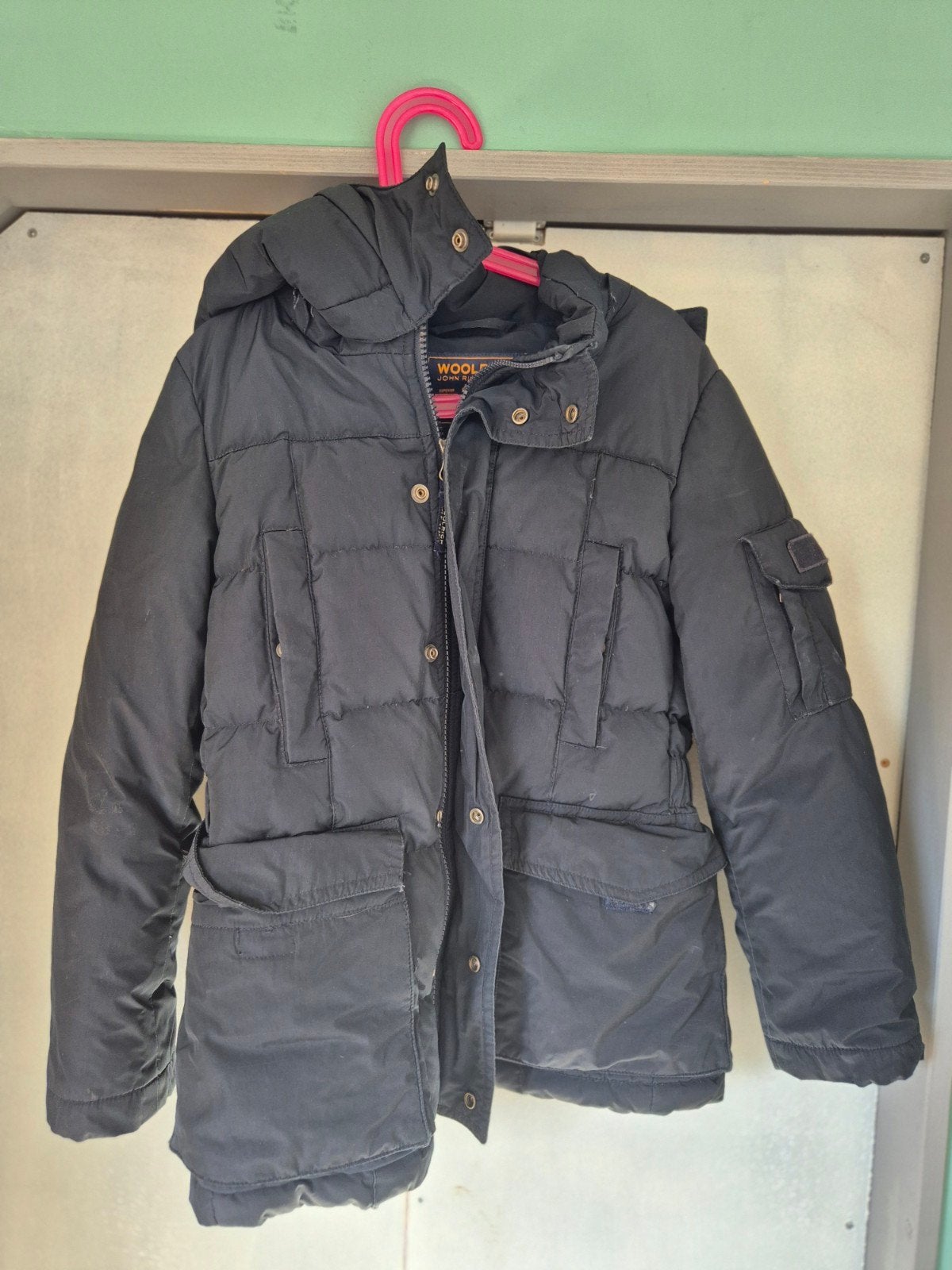 Woolrich kinder winterjas - Donkerblauw - Maat 8, Kinderen en Baby's, Ophalen, Gebruikt, Woolrich, Jongen of Meisje