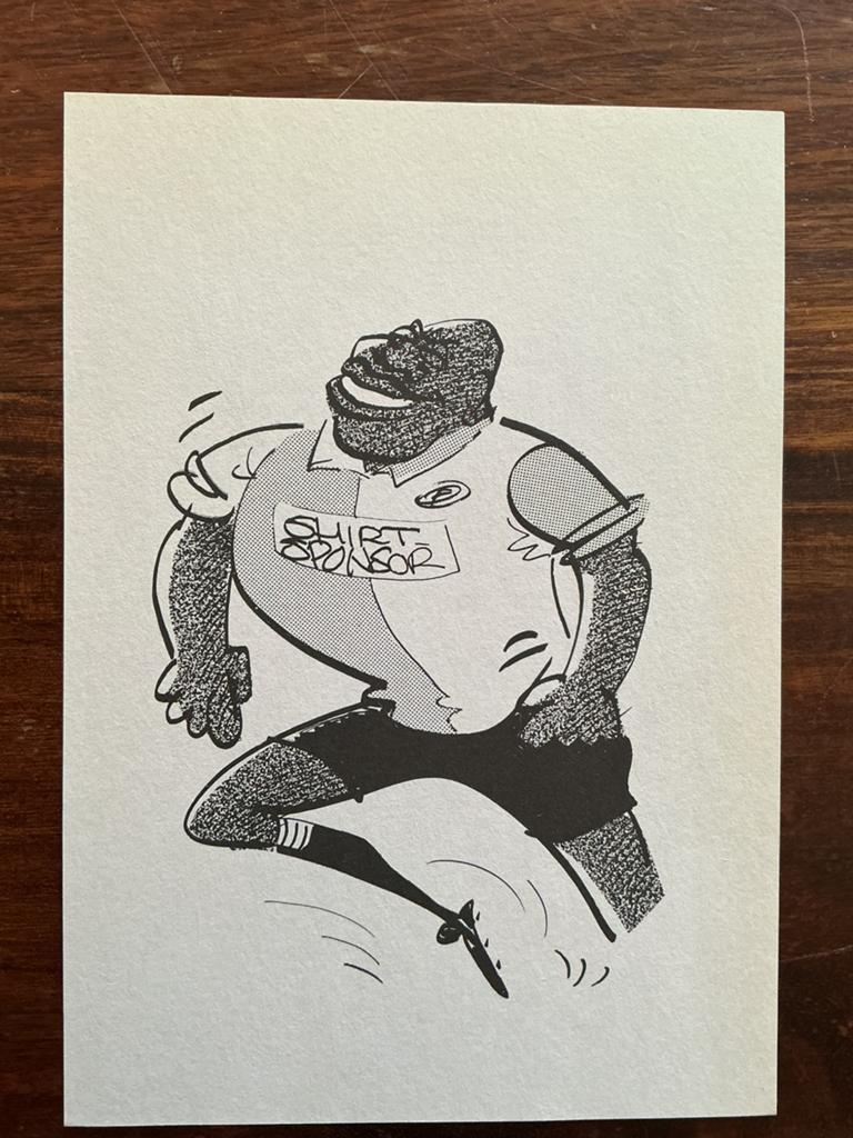 Voetbal karikatuur Dik Bruynesteyn Ulrich van Gobbel WK 1994, Ophalen of Verzenden, Knipsel(s)
