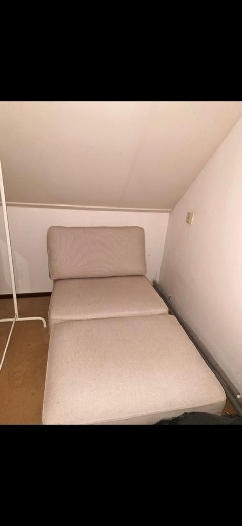 IKEA KIVIK 1-zitsslaapbank in Gunnared beige., Ophalen of Verzenden, Eenpersoons, Beige, 90 cm