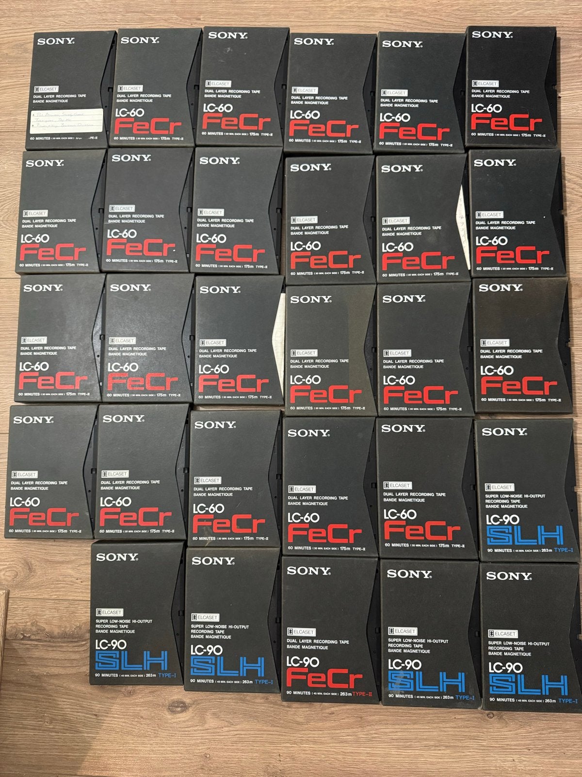 Sony Elcaset LC-60 FeCr en LC-90 SLH - 26 stuks, Cd's en Dvd's, Cassettebandjes, Gebruikt, Overige genres, Ophalen of Verzenden