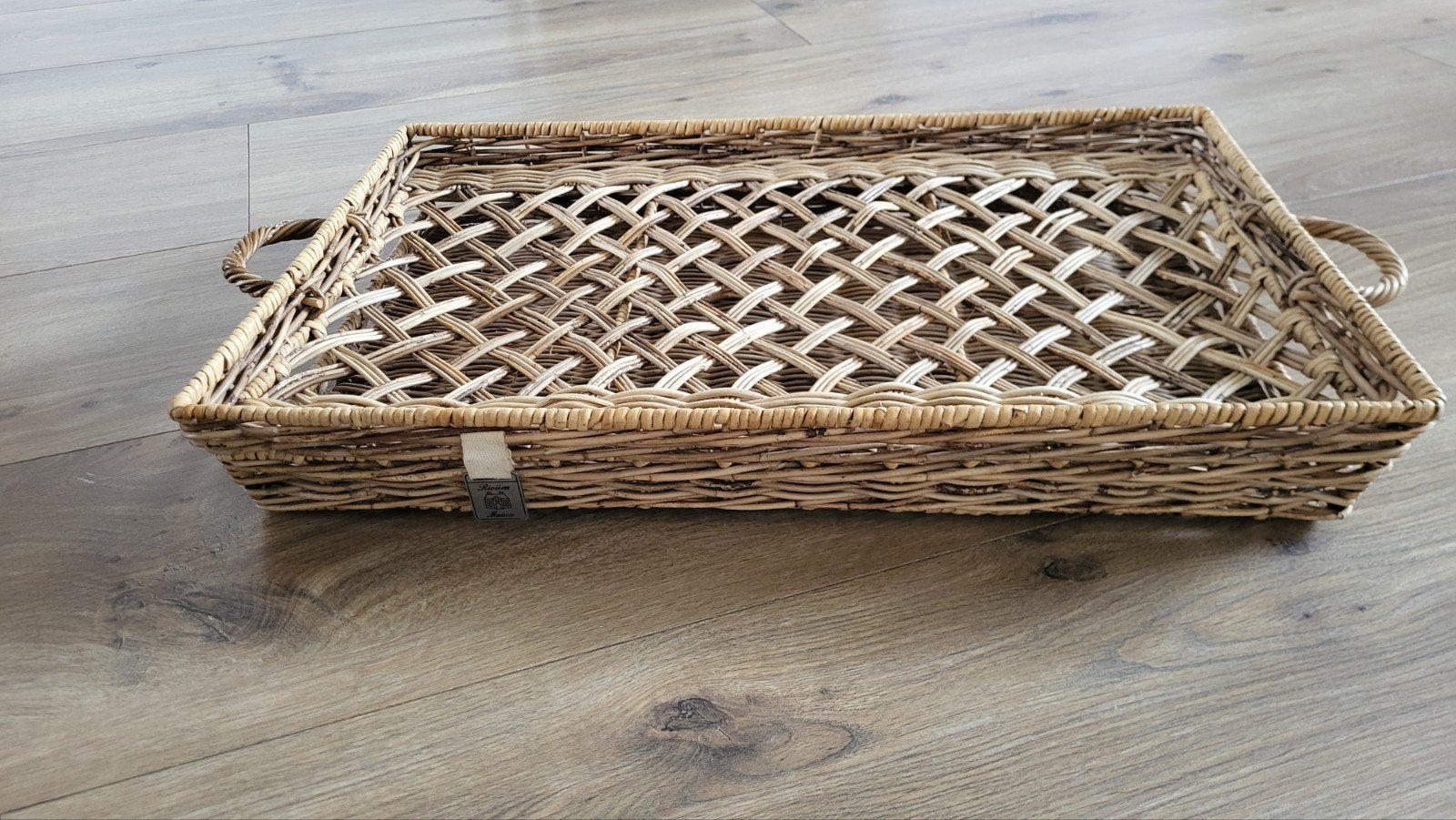 Riviera Maison Dienblad - Rotan/Riet, Huis en Inrichting, Woonaccessoires | Dienbladen, Ophalen of Verzenden, Gebruikt, Rechthoekig