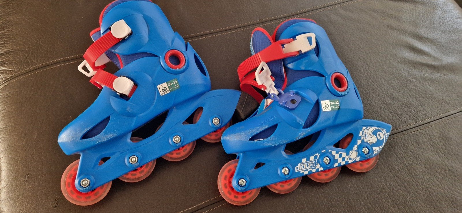 Skates inline skeelers  kind maat 30 - 32 Oxalo Decathlon, Sport en Fitness, Skeelers, Ophalen of Verzenden, Gebruikt