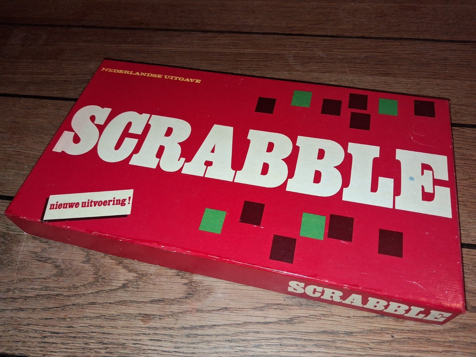 Scrabble Bordspel vintage hout houten stenen, Een of twee spelers, Ophalen of Verzenden, Gebruikt, Jumbo