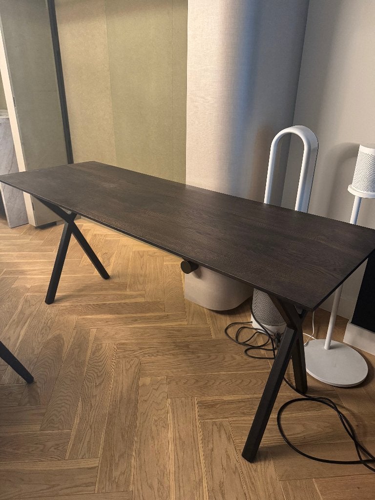 Bureau – massief eiken, Table du Sud, Ophalen, Zwart, Gebruikt, Hout