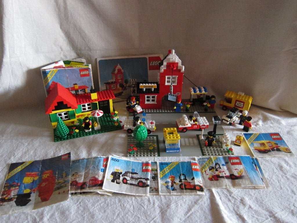 7 vintage lego sets 1620 600 623 6365 6609 6651 6629, Kinderen en Baby's, Speelgoed | Duplo en Lego, Lego, Ophalen of Verzenden