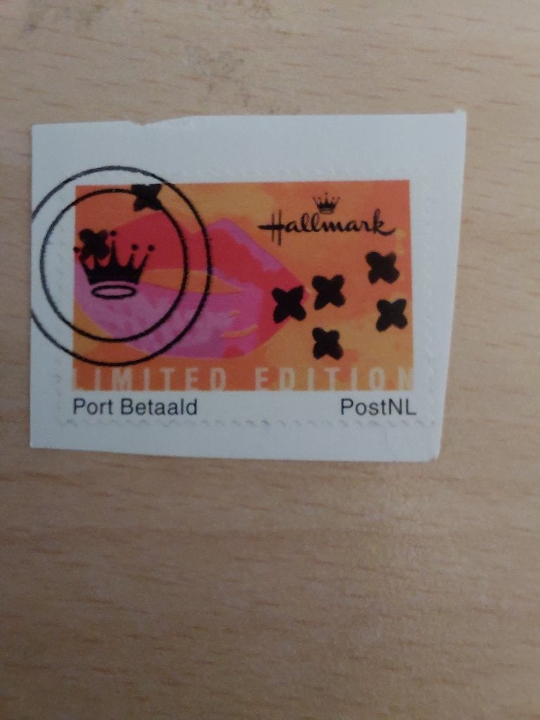 Port betaald Hallmark lippen, Ophalen of Verzenden, Gestempeld