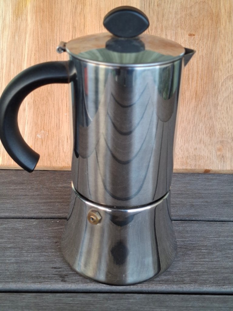 Pintinox bra inox 18 10 espresso coffeemaker.  Zeldzaam, Ophalen of Verzenden, Gebruikt, Rvs, Overige typen
