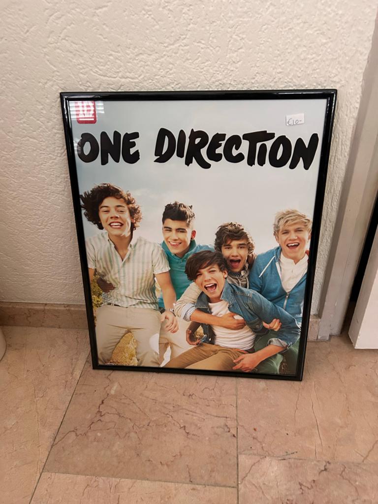One Direction ingelijste poster, Ophalen, Gebruikt, Foto of Poster, 75 cm of meer