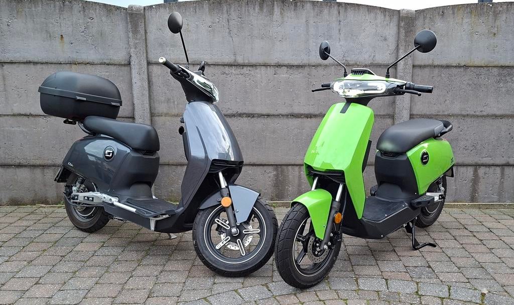 Super soco Cux e-scooters klasse B, grijs en groen, Fietsen en Brommers, Scooters | Kymco, Ophalen, Maximaal 45 km/u, Elektrisch