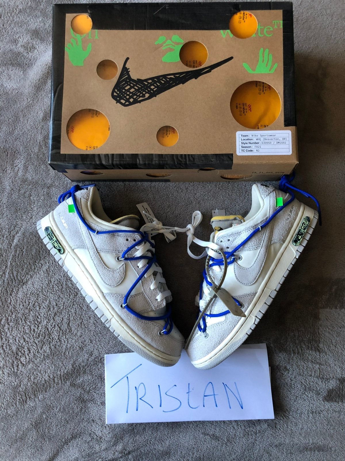 Off-White x Nike DUNK lot 32, Overige kleuren, Nieuw, Ophalen of Verzenden, Sneakers of Gympen