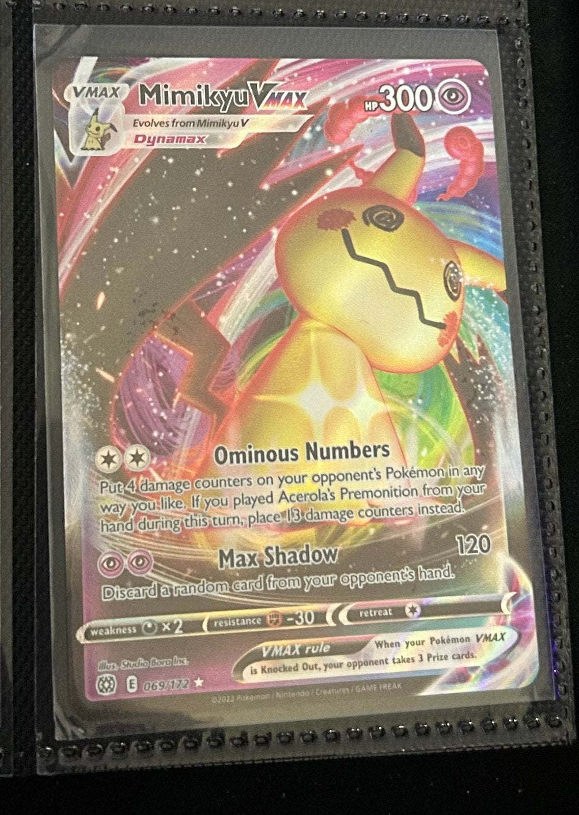 Mimikyu vmax 069, Ophalen of Verzenden, Nieuw, Losse kaart, Foil