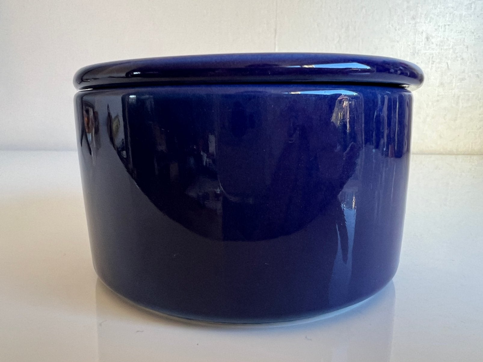 Iittala Purnukka Opbergpot Deksel Blauw Kaj Franck 80’s, Ophalen of Verzenden, Zo goed als nieuw, Porselein of Keramiek, Schaal