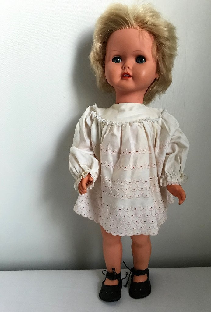 Vintage Grote 3M Pop 50 cm 1950-1959, Verzamelen, Poppen, Ophalen of Verzenden, Gebruikt, Pop