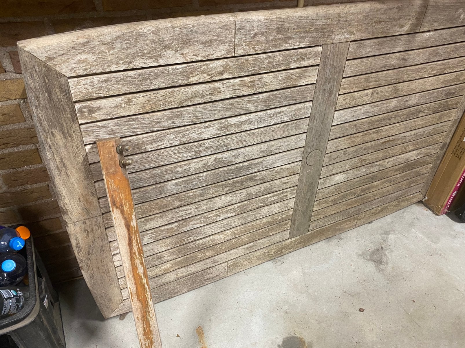Hardhouten tuintafel, Ophalen, Zo goed als nieuw, Rechthoekig, Hout